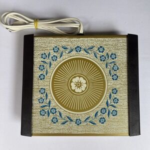 VTG Warm O Tray Food Warmer Blue Cornflower & Gold Model 30T Tested Works